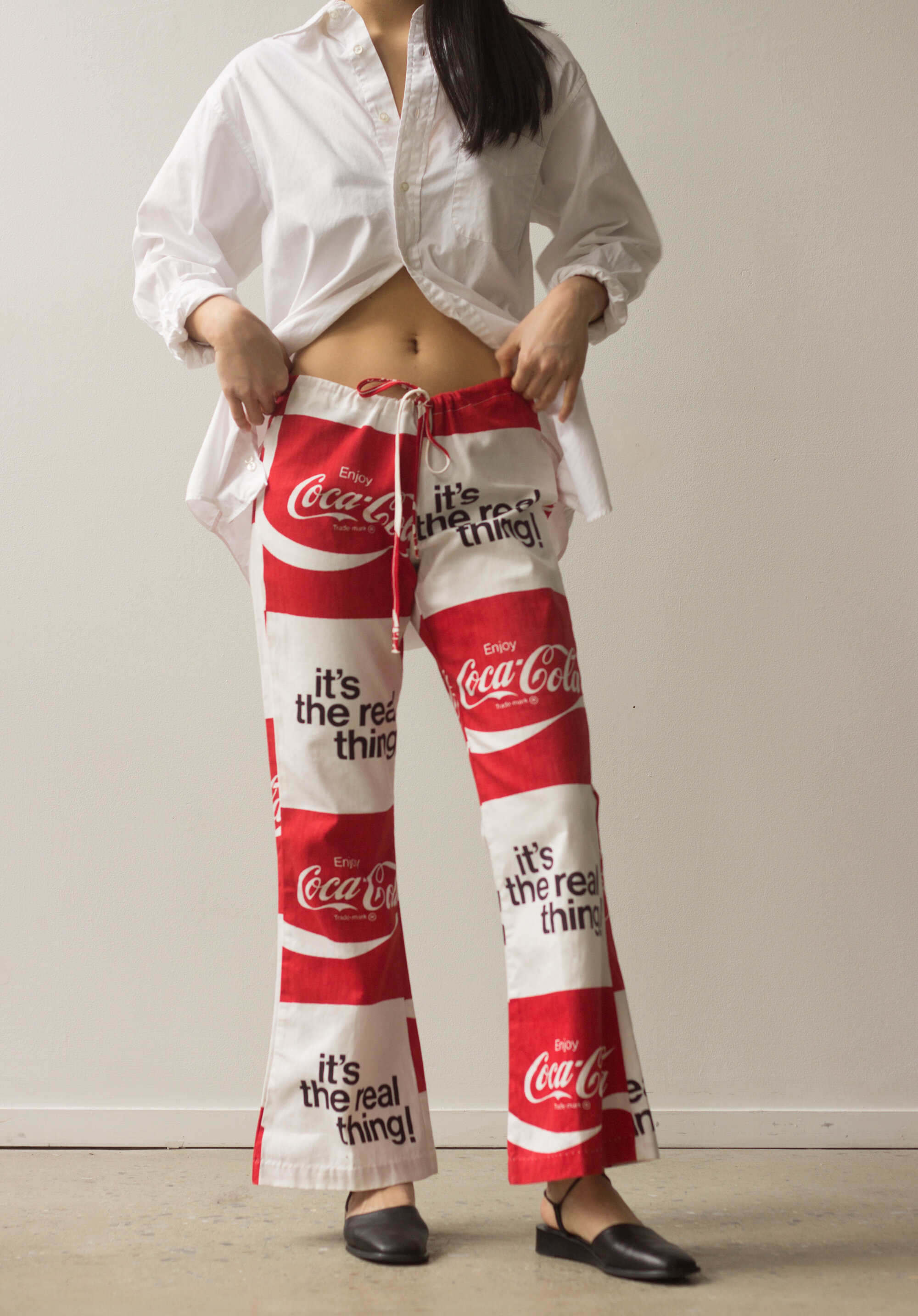 ON HOLD 1970s Coca Cola Cotton Bell Bottom Pants — Wayward ON HOLD 1970s Coca Cola Cotton Bell Bottom Pants — Wayward